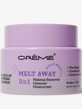 CRÈME Melt Away 3-in-1  Makeup Remover,Moisturizer, & Cleanser